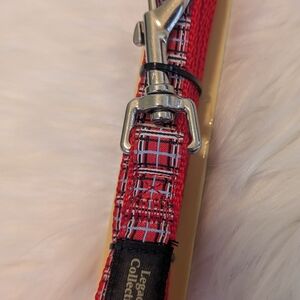 Red Plaid Dog Leash